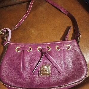 Dooney & Bourke Magenta Leather Shoulder Bag